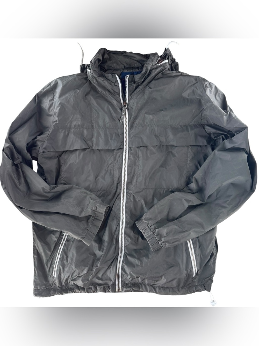 Penfield Men’s Full Zip Windbreaker Hooded Jacket Gray Green Size XL Extra Large